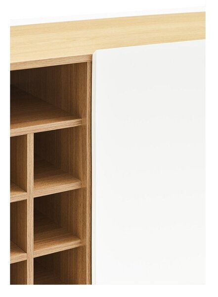 Bílá vysoká komoda v dekoru dubu 95x120 cm Arista – Teulat