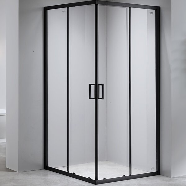 BPS-koupelny Čtvercový sprchový kout BL30B 90x90 černá/transparent - bez vaničky