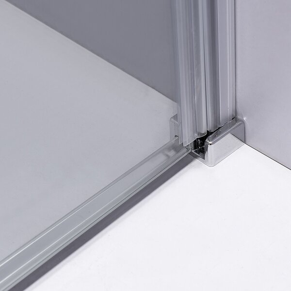 BPS-koupelny Posuvné sprchové dveře SH03D 120 chrom/transparent pro instalaci do niky + vanička ST05E 120x70 bílá