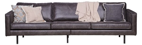 Černá pohovka z imitace kůže 277 cm Rodeo – WOOOD