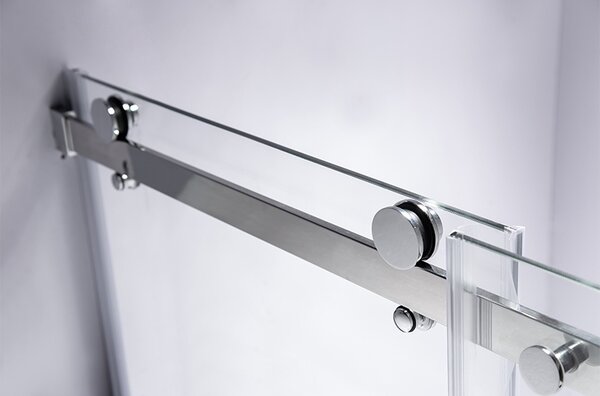 BPS-koupelny Posuvné sprchové dveře SH03D 120 chrom/transparent pro instalaci do niky + vanička ST05E 120x70 bílá