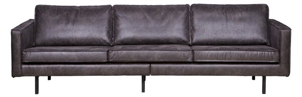 Černá pohovka z imitace kůže 277 cm Rodeo – WOOOD