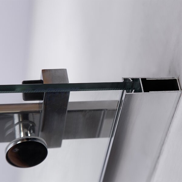 BPS-koupelny Posuvné sprchové dveře SH03D 120 chrom/transparent pro instalaci do niky + vanička ST05E 120x70 bílá