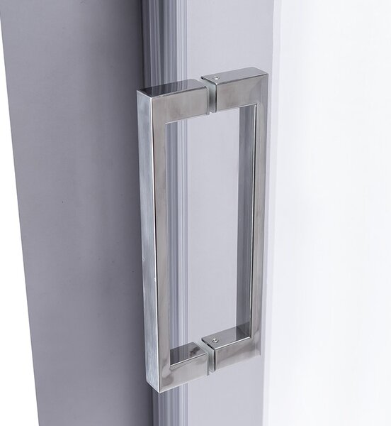 BPS-koupelny Posuvné sprchové dveře SH03D 120 chrom/transparent pro instalaci do niky + vanička ST05E 120x70 bílá