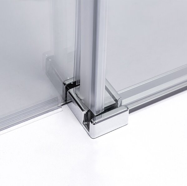 BPS-koupelny Posuvné sprchové dveře SH03D 120 chrom/transparent pro instalaci do niky + vanička ST05E 120x70 bílá