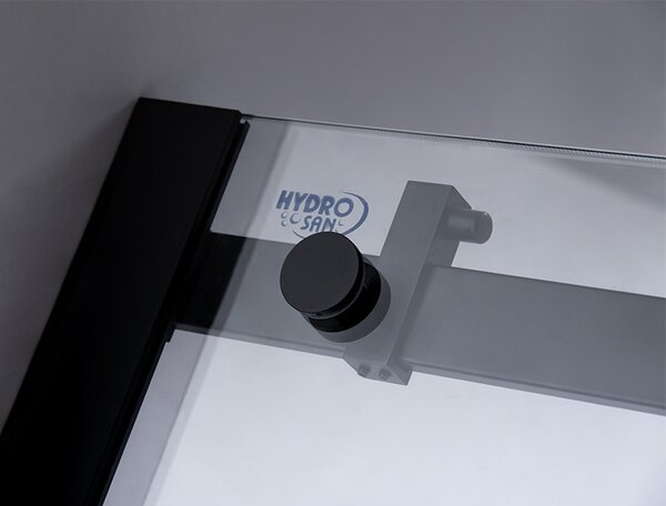 BPS-koupelny Posuvné sprchové dveře SH03C 110 černá/transparent pro instalaci do niky - bez vaničky