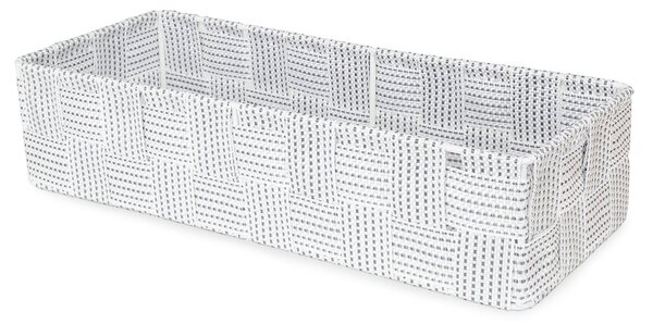 Úložný organizér do zásuvky Compactor Toronto - košík L, 30 x 12 x 7 cm, bílo-šedý