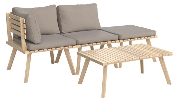 ZAHRADNÍ SESTAVA 4dílné, dřevo, textil Ambia Garden - Online Only zahradní nábytek, Online Only