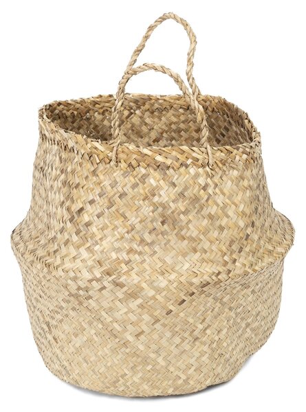 Pletený úložný košík Compactor Belly L,mořská tráva přírodní, 45 x 36 cm