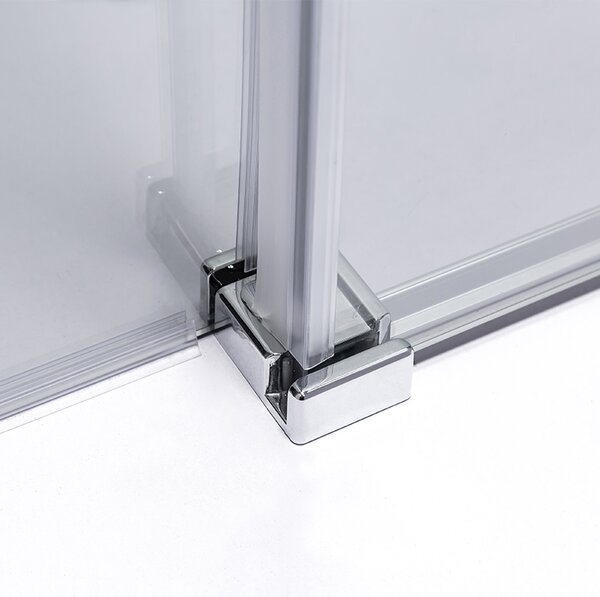 BPS-koupelny Posuvné sprchové dveře SH03D 120 chrom/transparent pro instalaci do niky - bez vaničky