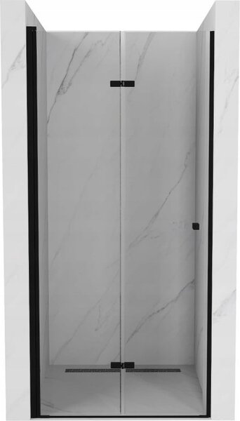 Mexen Lima skládací sprchové dveře 80 cm, transparentní, černé - 856-080-000-70-00