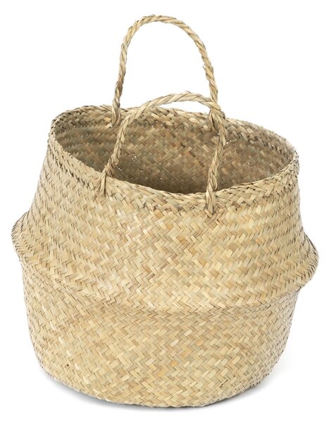 Pletený úložný košík Compactor Belly M,mořská tráva přírodní, 35 x 32 cm