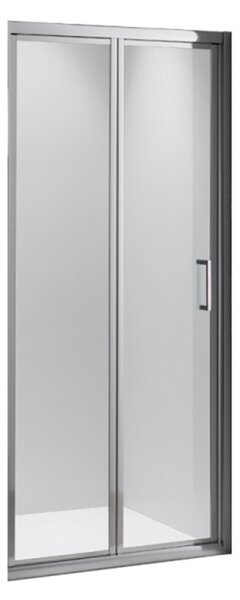 BPS-koupelny Zalamovací posuvné sprchové dveře SH09A 80 chrom/transparent pro instalaci do niky - bez vaničky