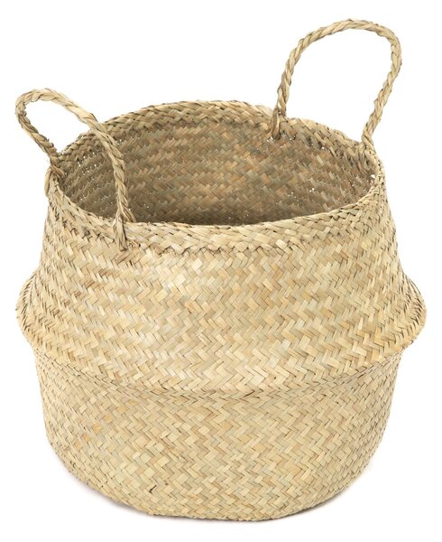 Pletený úložný košík Compactor Belly M,mořská tráva přírodní, 35 x 32 cm