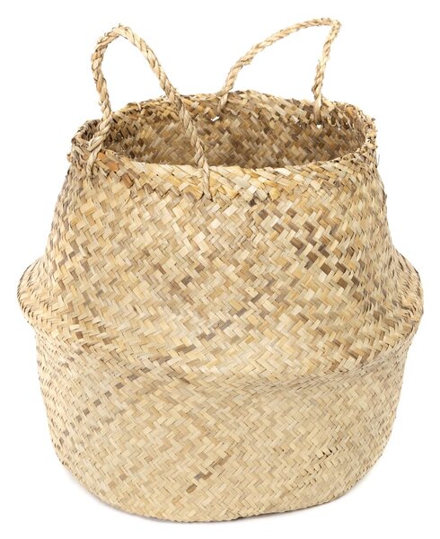Pletený úložný košík Compactor Belly L,mořská tráva přírodní, 45 x 36 cm