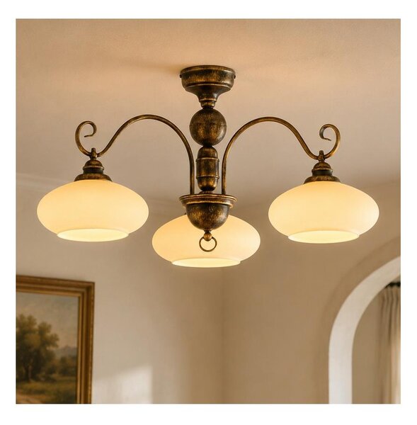 Brilagi - Přisazený lustr MOLLERO 3xE27/15W/230V pr. 84 cm bronz/patina