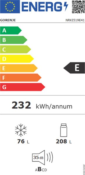 Vestavná chladnička Gorenje NRKI519E41 (E)