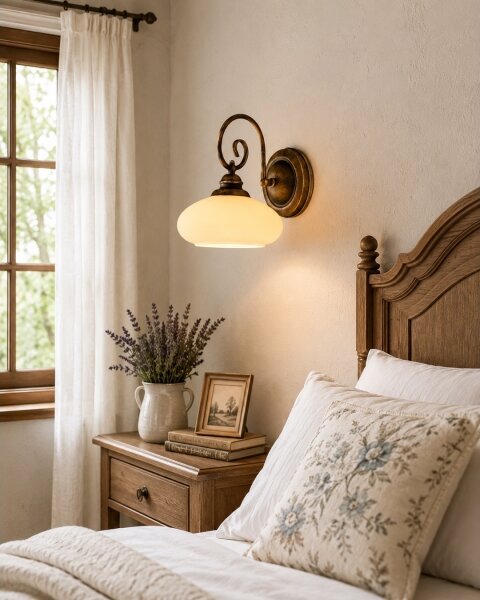 Brilagi - Nástěnná lampa MOLLERO 1xE27/15W/230V bronz/patina