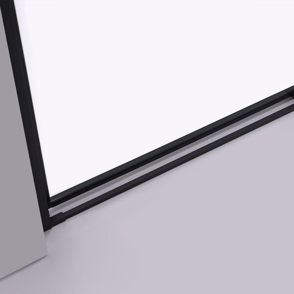 BPS-koupelny Posuvné sprchové dveře NOVA BL 90 cm černá/transparent pro instalaci do niky - bez vaničky