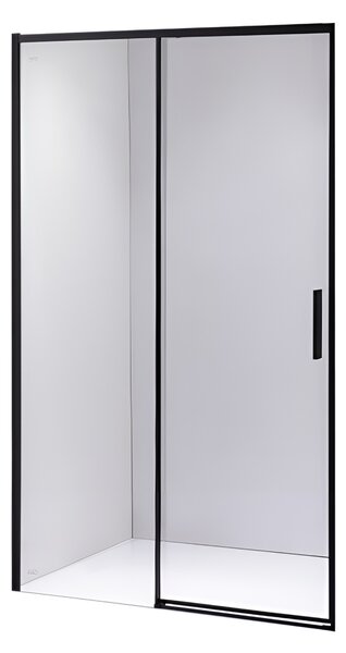 Hydrosan Posuvné sprchové dveře NOVA BL 120 cm černá/transparent pro instalaci do niky - bez vaničky