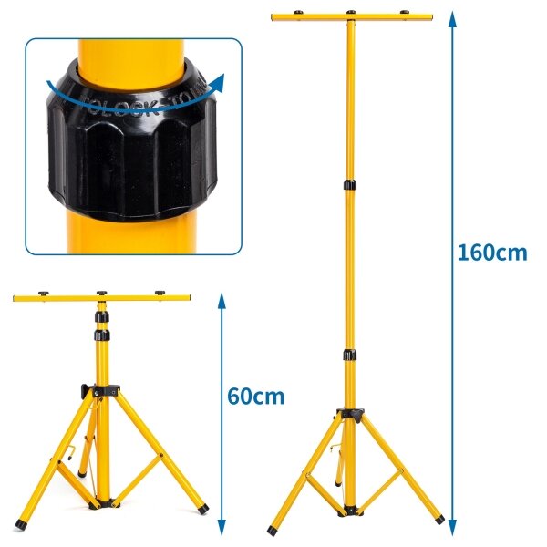Aigostar - LED Reflektor se stojanem 2xLED/30W/230V 6500K IP65 oranžová/černá