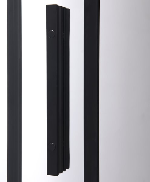 BPS-koupelny Posuvné sprchové dveře NOVA BL 90 cm černá/transparent pro instalaci do niky - bez vaničky