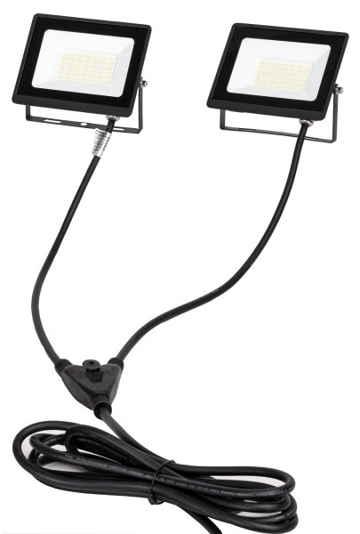 Aigostar - LED Reflektor se stojanem 2xLED/30W/230V 6500K IP65 oranžová/černá
