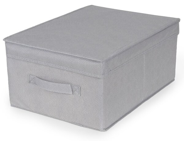 Skládací úložná krabice - karton box Compactor Wos 30 x 43 x v.19 cm, šedá