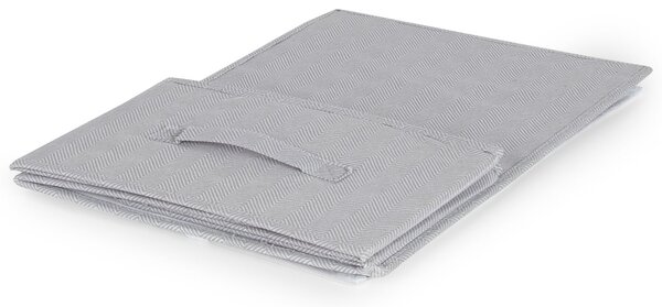 Skládací úložná krabice - karton box Compactor Wos 30 x 43 x v.19 cm, šedá