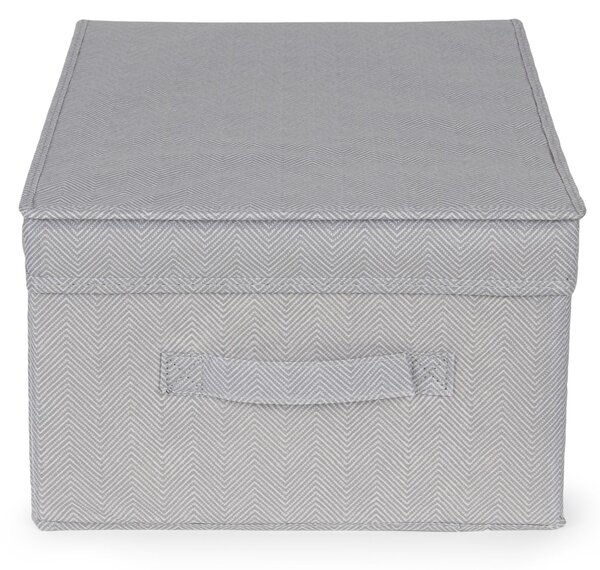 Skládací úložná krabice - karton box Compactor Wos 30 x 43 x v.19 cm, šedá