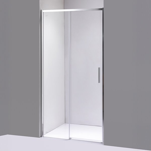 BPS-koupelny Posuvné sprchové dveře NOVA CH 100 cm chrom/transparent pro instalaci do niky - bez vaničky