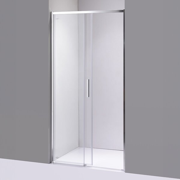 BPS-koupelny Posuvné sprchové dveře NOVA CH 100 cm chrom/transparent pro instalaci do niky - bez vaničky