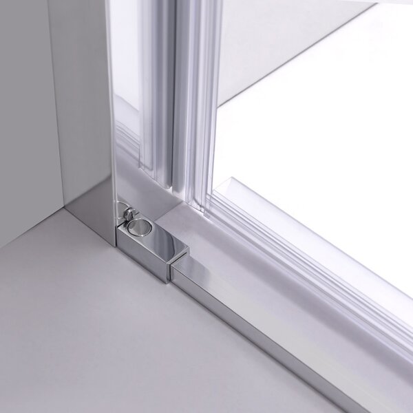 BPS-koupelny Posuvné sprchové dveře NOVA CH 100 cm chrom/transparent pro instalaci do niky - bez vaničky