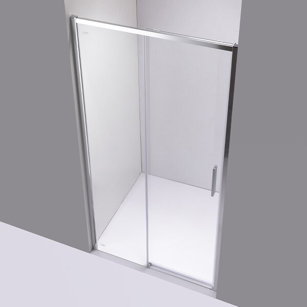 BPS-koupelny Posuvné sprchové dveře NOVA CH 100 cm chrom/transparent pro instalaci do niky - bez vaničky