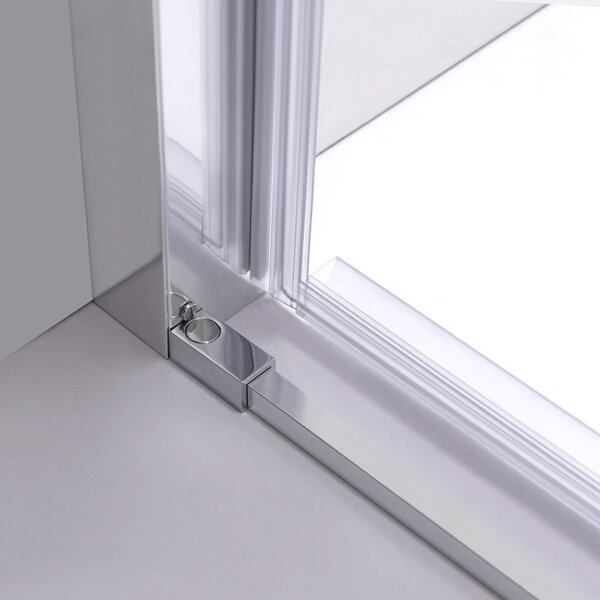 BPS-koupelny Posuvné sprchové dveře NOVA CH 90 cm chrom/transparent pro instalaci do niky - bez vaničky