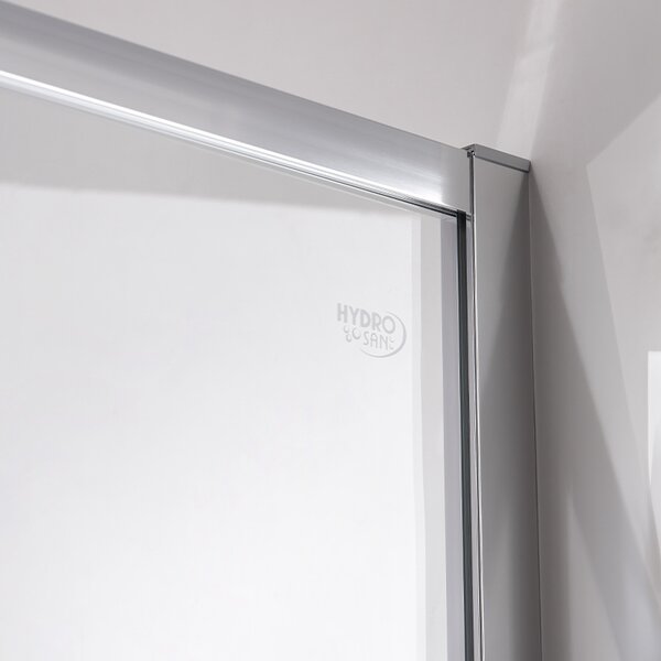 BPS-koupelny Posuvné sprchové dveře NOVA CH 90 cm chrom/transparent pro instalaci do niky - bez vaničky
