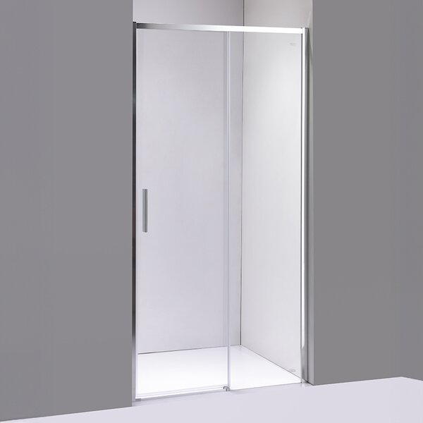BPS-koupelny Posuvné sprchové dveře NOVA CH 90 cm chrom/transparent pro instalaci do niky - bez vaničky