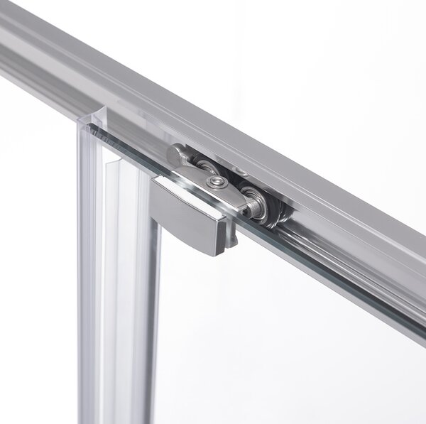 BPS-koupelny Posuvné sprchové dveře NOVA CH 90 cm chrom/transparent pro instalaci do niky - bez vaničky