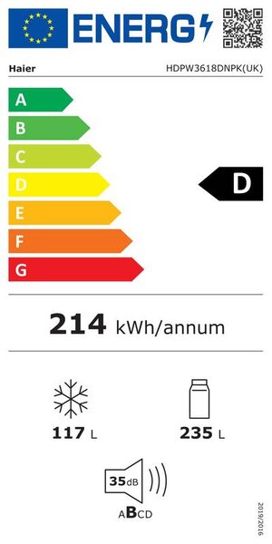 Lednice Haier HDPW3618DNPK (D)