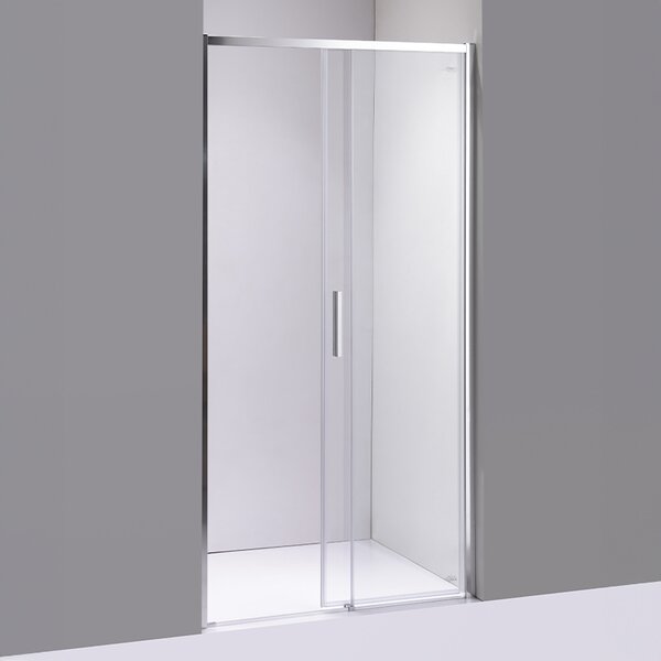 BPS-koupelny Posuvné sprchové dveře NOVA CH 90 cm chrom/transparent pro instalaci do niky - bez vaničky