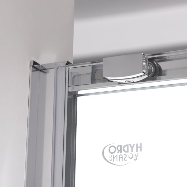 BPS-koupelny Posuvné sprchové dveře NOVA CH 90 cm chrom/transparent pro instalaci do niky - bez vaničky