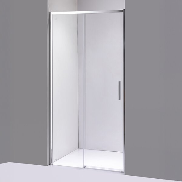 BPS-koupelny Posuvné sprchové dveře NOVA CH 90 cm chrom/transparent pro instalaci do niky - bez vaničky