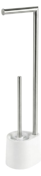 Stojan na toaletní papír a WC štětku STILK, bílý, 63 cm