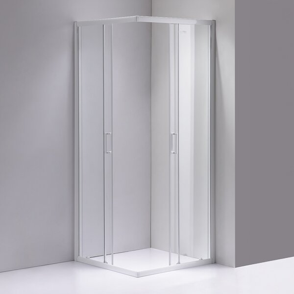 BPS-koupelny Čtvercový sprchový kout KZ93B WH 90x90 bílá/transparent - bez vaničky