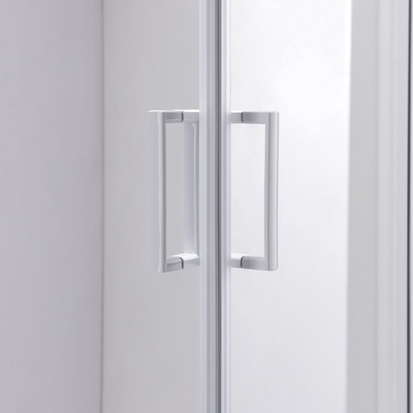 BPS-koupelny Čtvercový sprchový kout KZ93B WH 90x90 bílá/transparent - bez vaničky