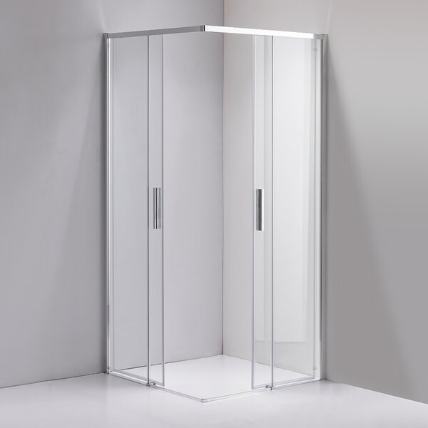 BPS-koupelny Čtvercový sprchový kout NOVA CH 80x80 chrom/transparent - bez vaničky