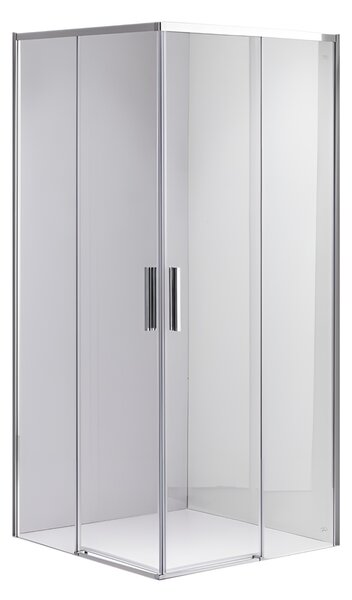 BPS-koupelny Čtvercový sprchový kout NOVA CH 80x80 chrom/transparent - bez vaničky