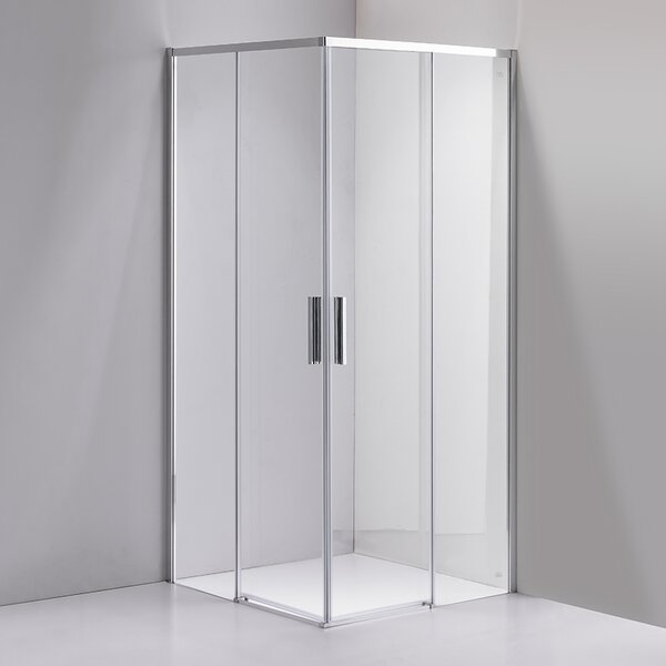 BPS-koupelny Čtvercový sprchový kout NOVA CH 80x80 chrom/transparent - bez vaničky