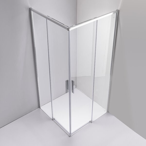 BPS-koupelny Čtvercový sprchový kout NOVA CH 80x80 chrom/transparent - bez vaničky