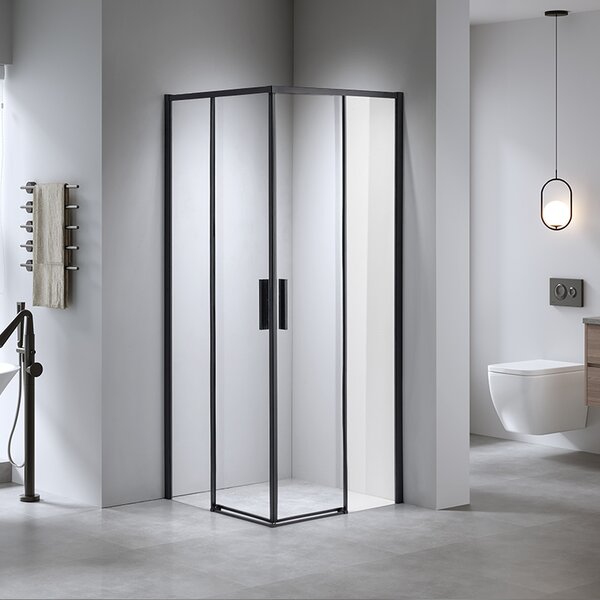 BPS-koupelny Čtvercový sprchový kout NOVA BL 90x90 chrom/transparent - bez vaničky